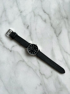 Italian Epsom Leather Strap - Black - 20mm